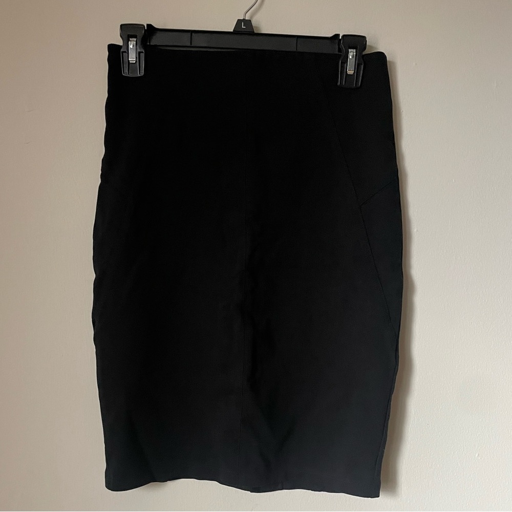 Black pencil skirt with back slit. Size medium